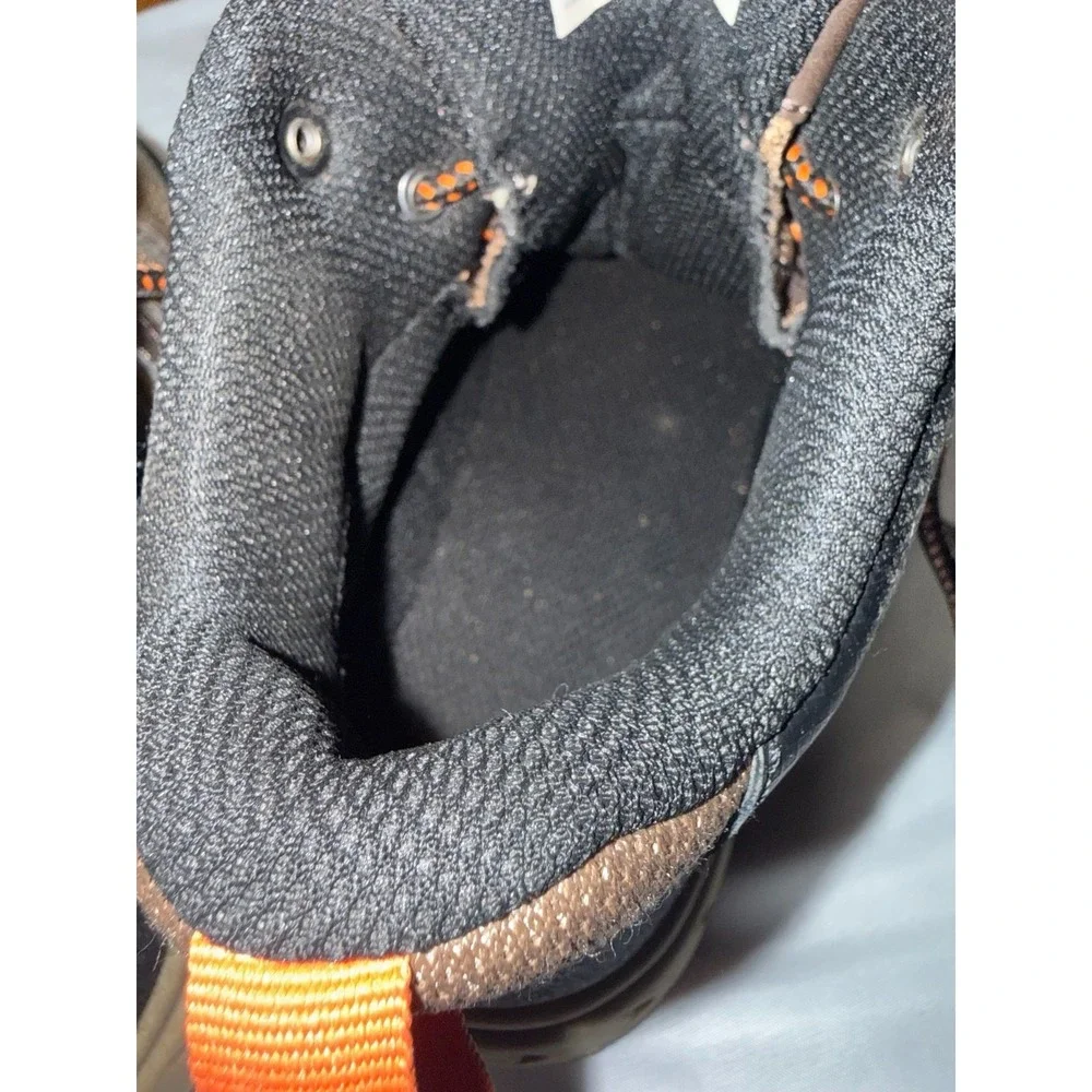 Ozark Trail Boys Hiking Boots Size 3 Brown Orange Water Resistant BYOT45CJ516